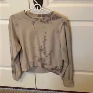 lulu lemon tie dye cropped sweatshirt